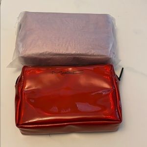 NWT Wrapped MAC Cosmetics Red Shine Make Up Bag
